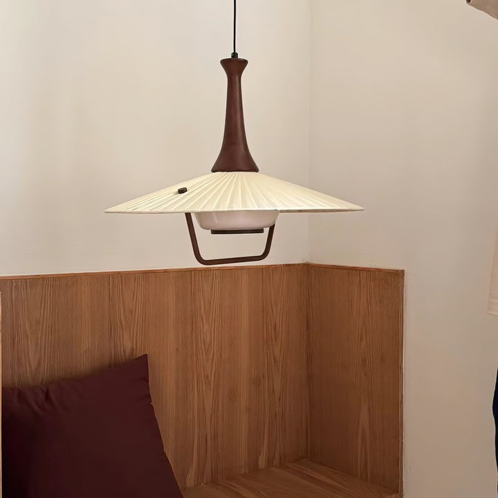 Eikon Pleated Fabric Shade Pendant Light