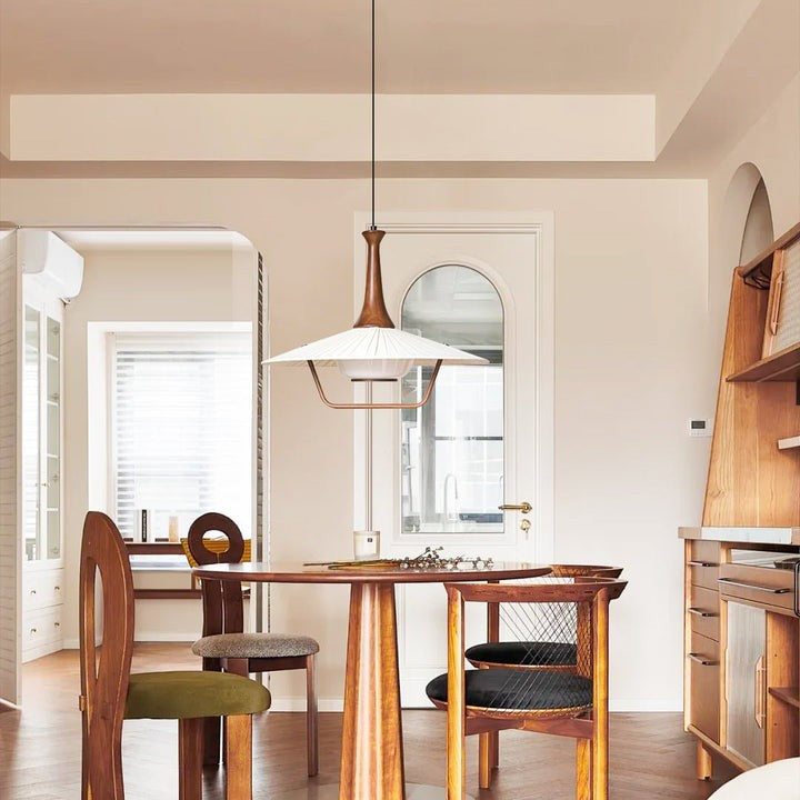 Eikon Pleated Fabric Shade Pendant Light