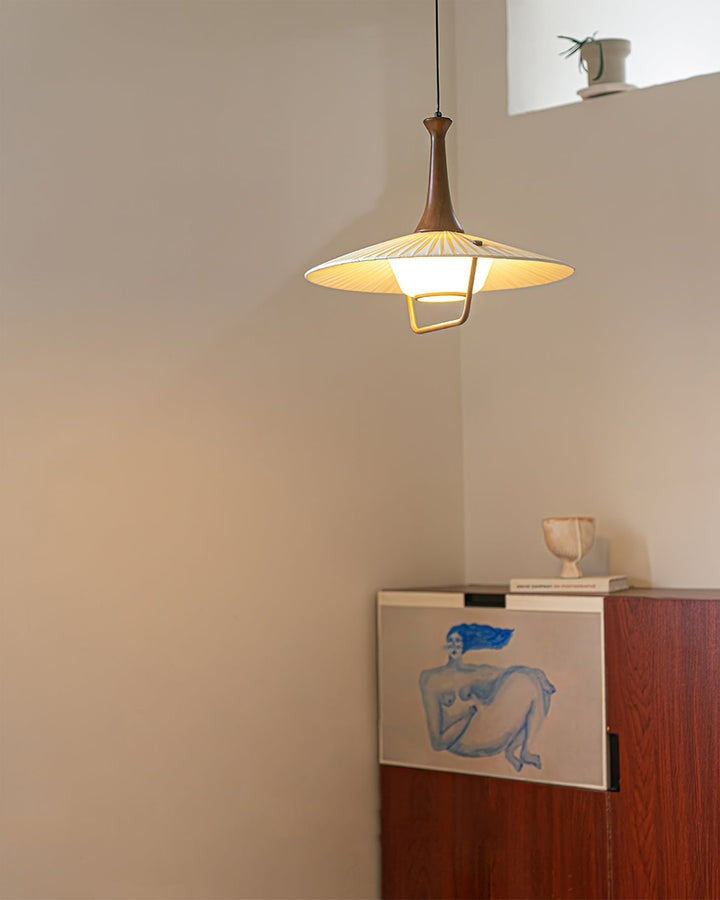 Eikon Pleated Fabric Shade Pendant Light