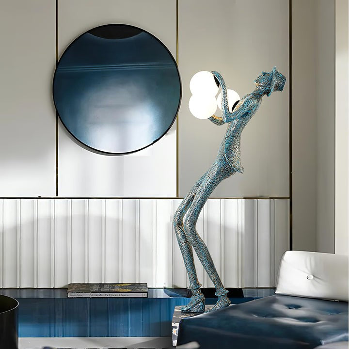 Elegant Gentleman Sculpture LED Floor Lamp