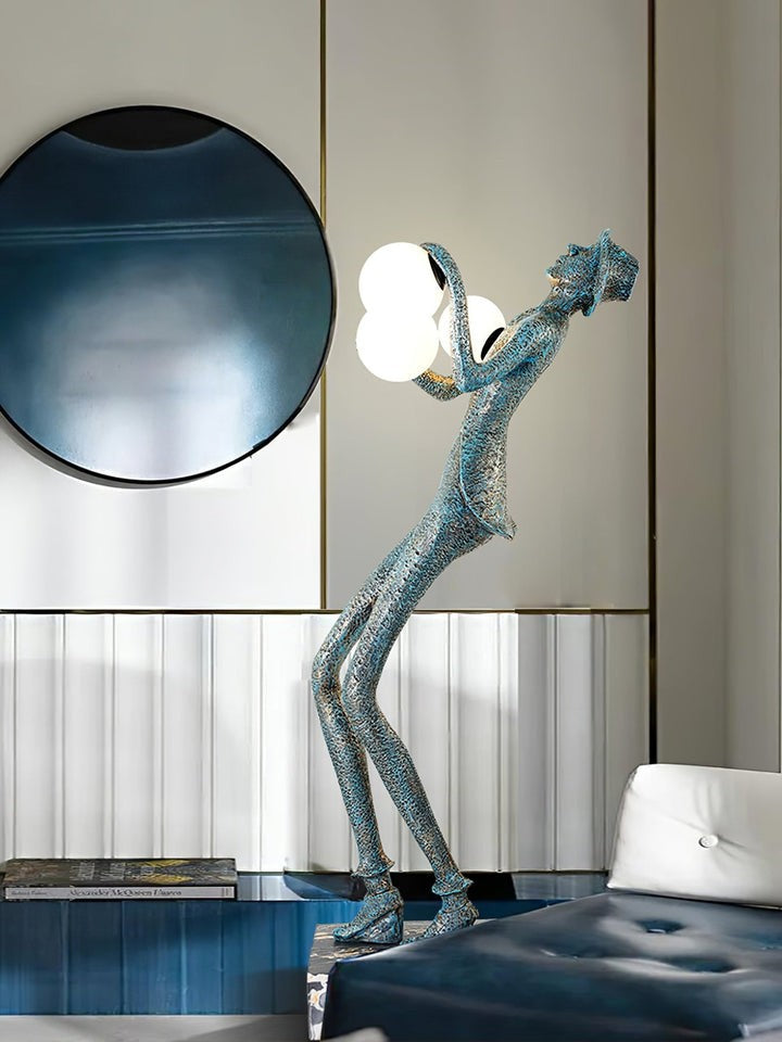 Elegant Gentleman Sculpture LED Floor Lamp