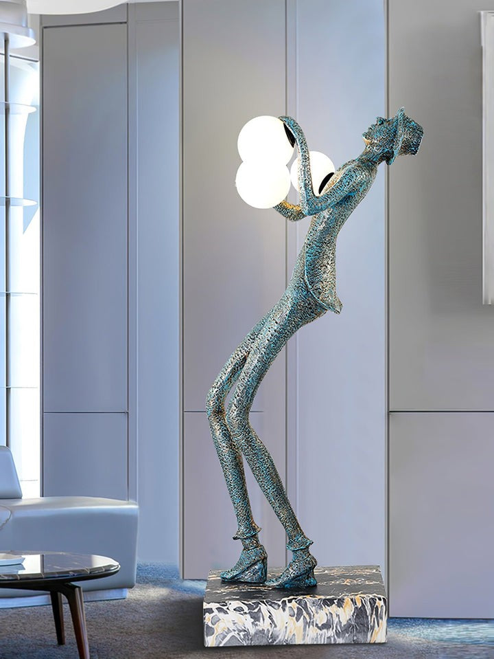 Elegant Gentleman Sculpture LED Floor Lamp