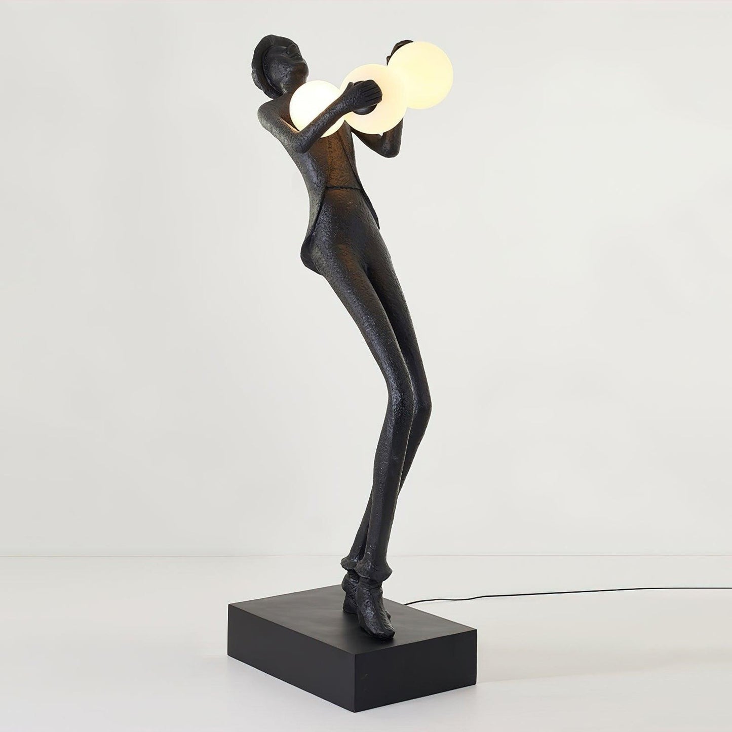 Elegant Gentleman Sculpture LED Floor Lamp