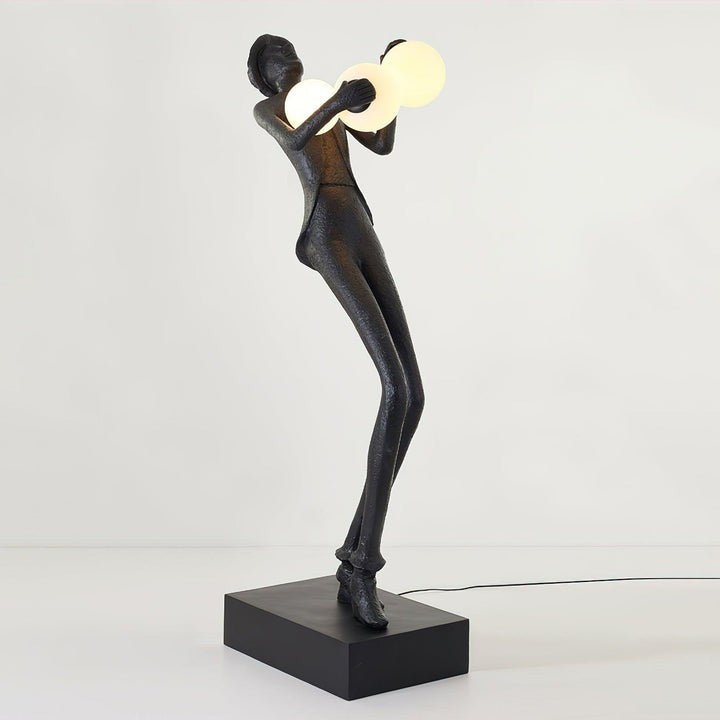Elegant Gentleman Sculpture LED Floor Lamp