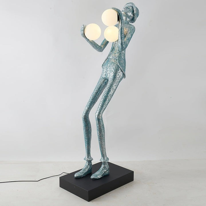 Elegant Gentleman Sculpture LED Floor Lamp
