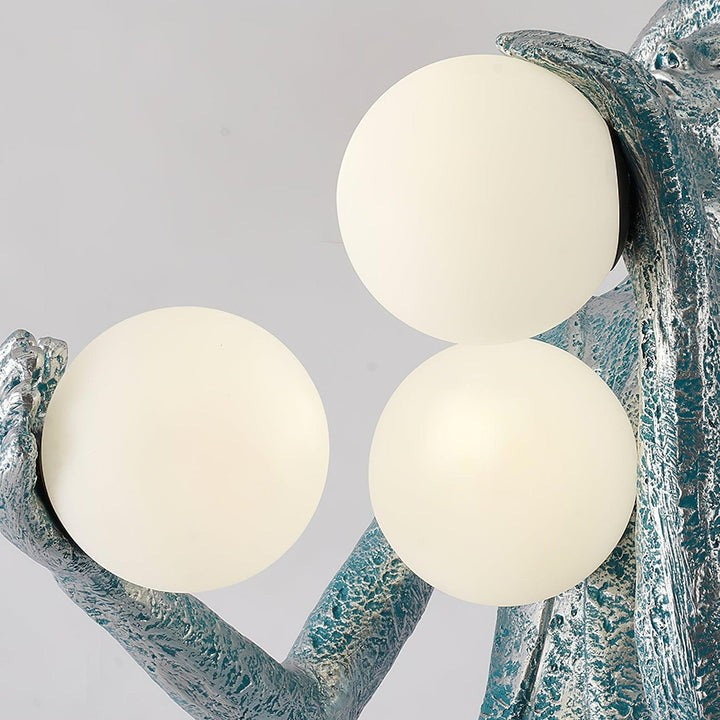 Elegant Gentleman Sculpture LED Floor Lamp