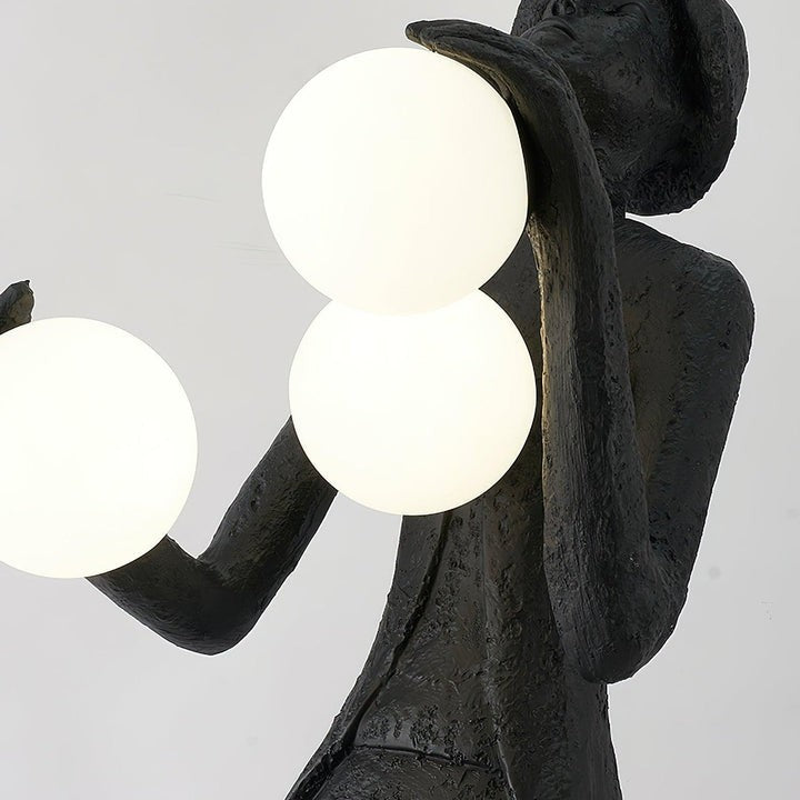 Elegant Gentleman Sculpture LED Floor Lamp