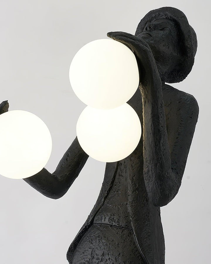 Elegant Gentleman Sculpture LED Floor Lamp