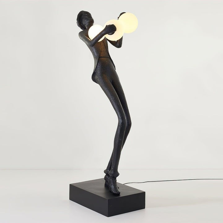 Elegant Gentleman Sculpture LED Floor Lamp