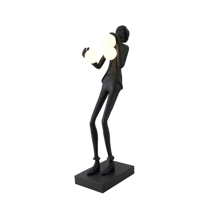 Elegant Gentleman Sculpture LED Floor Lamp