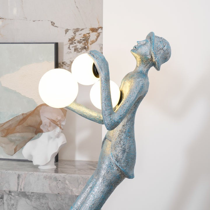 Elegant Gentleman Sculpture LED Floor Lamp
