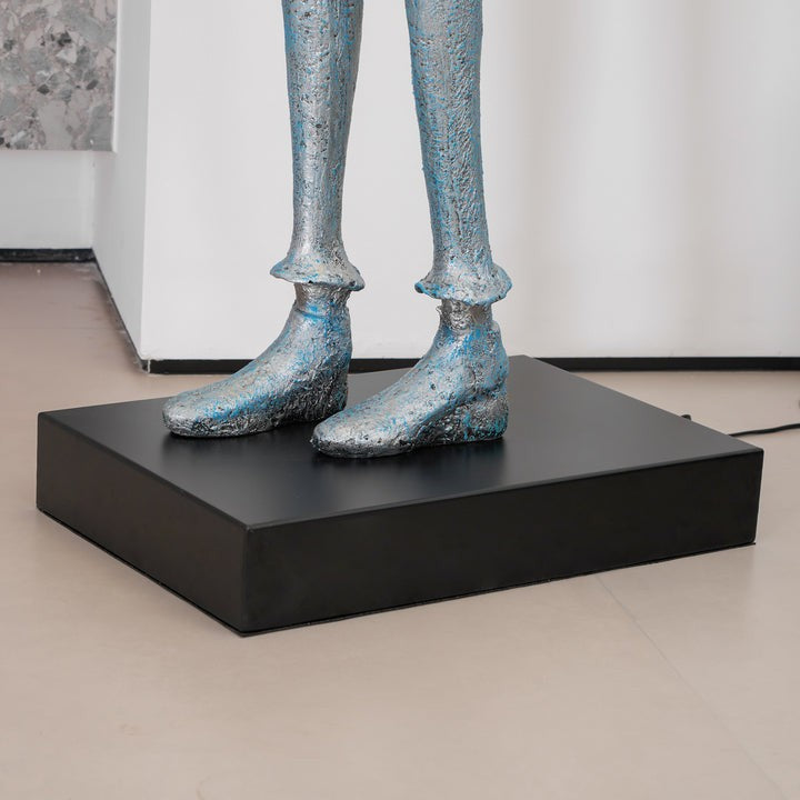 Elegant Gentleman Sculpture LED Floor Lamp