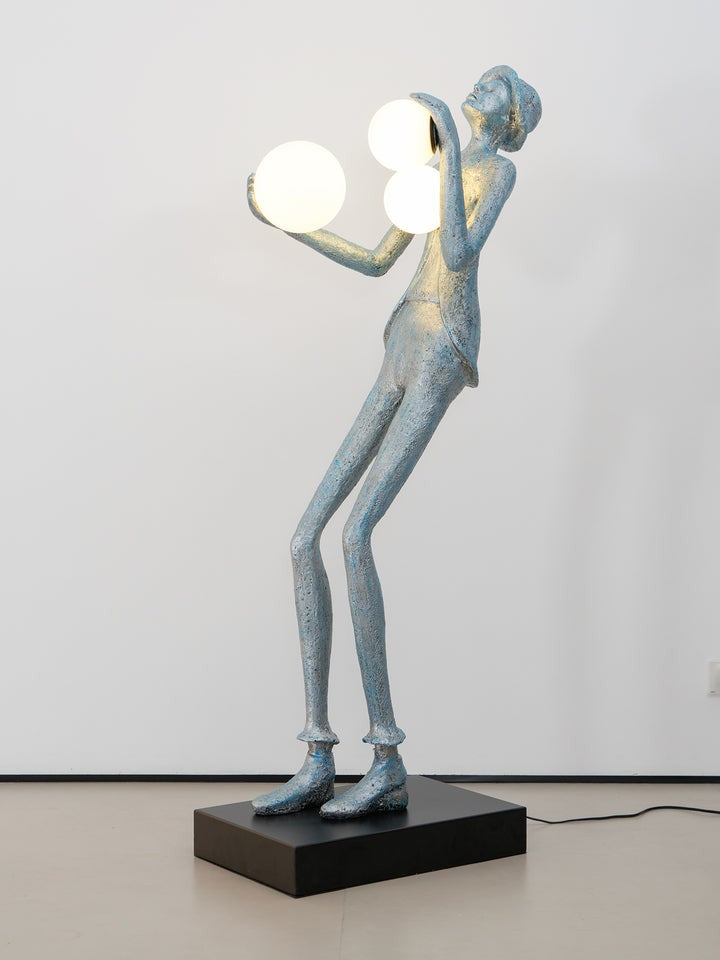 Elegant Gentleman Sculpture LED Floor Lamp