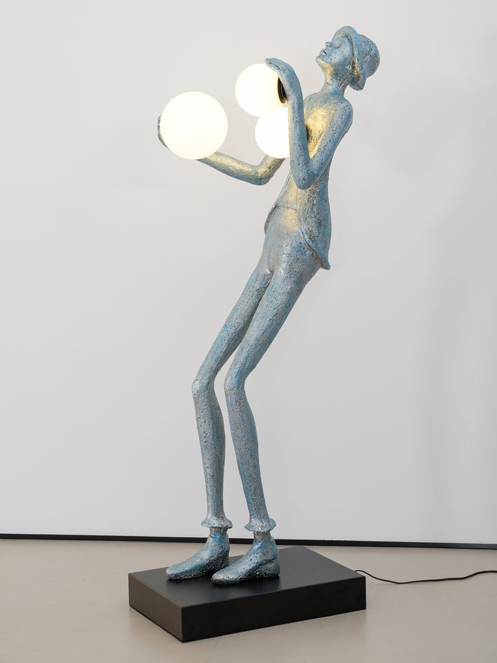 Elegant Gentleman Sculpture LED Floor Lamp