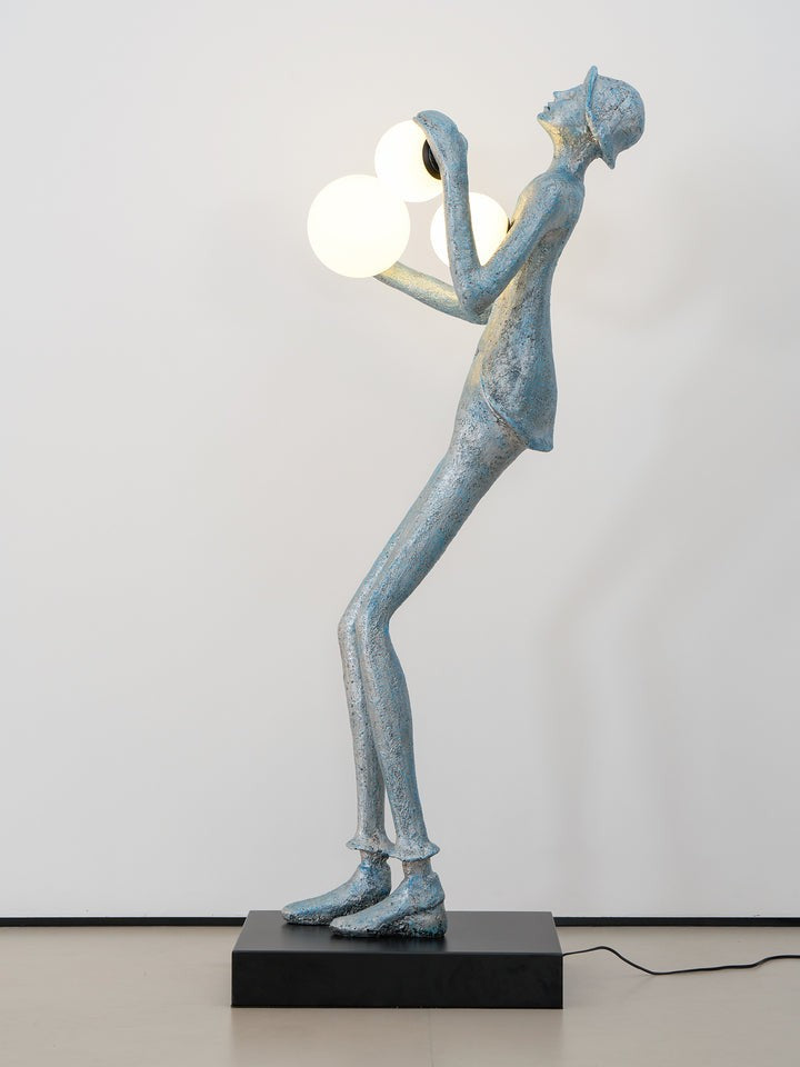 Elegant Gentleman Sculpture LED Floor Lamp