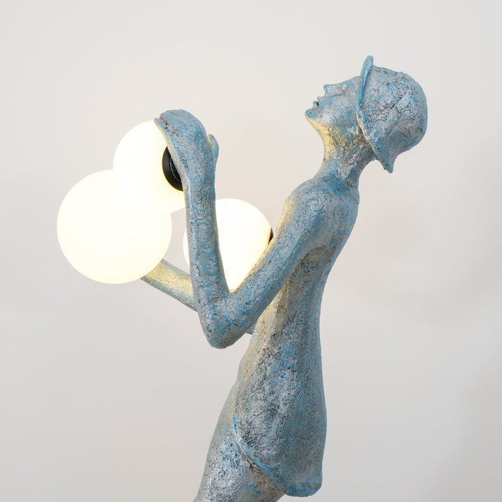 Elegant Gentleman Sculpture LED Floor Lamp
