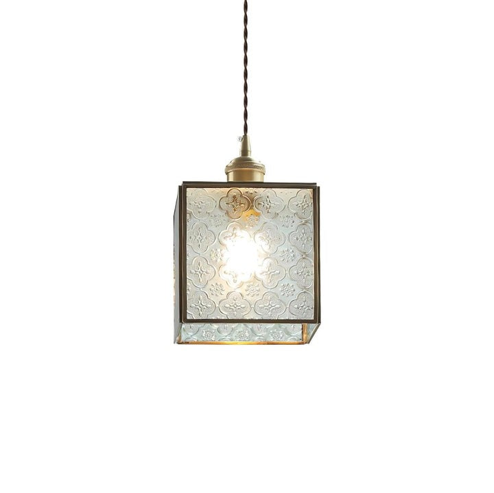 Elegant Patterned Glass Pendant Light Fixture