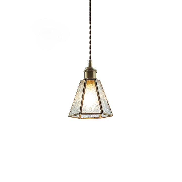 Elegant Patterned Glass Pendant Light Fixture