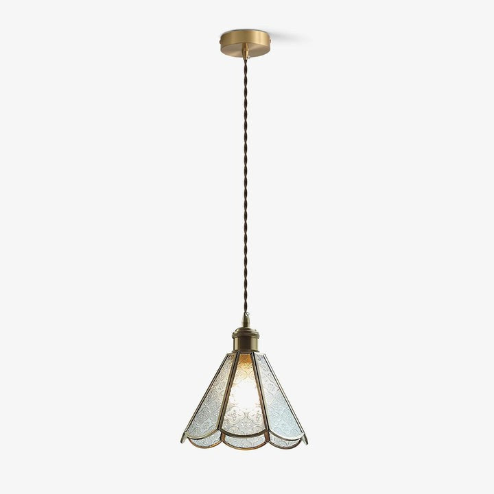 Elegant Patterned Glass Pendant Light Fixture