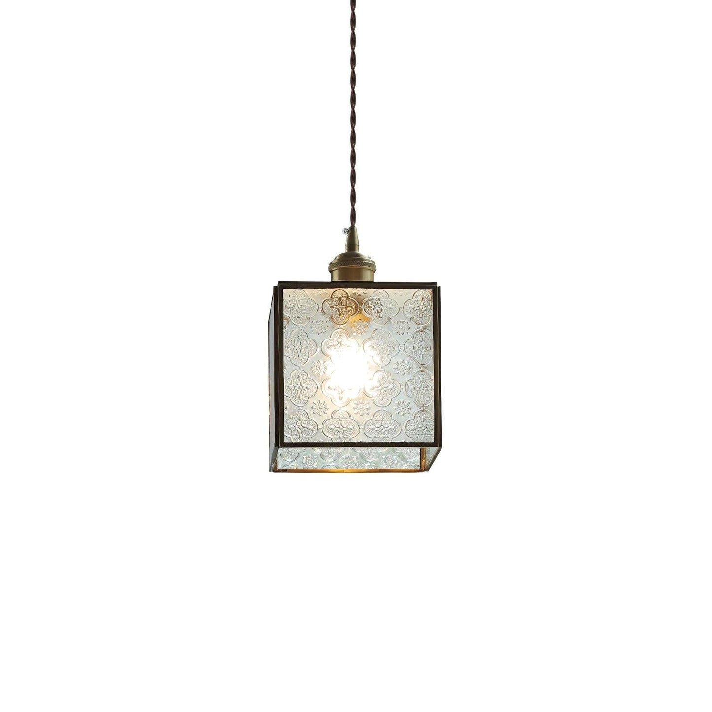 Elegant Patterned Glass Pendant Light Fixture