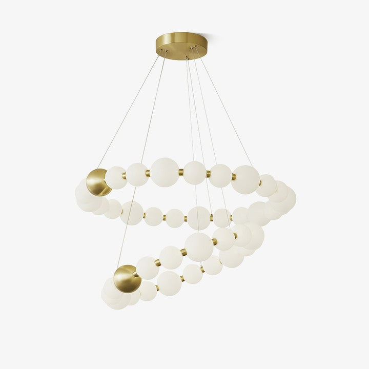 Elegant Pearl-Inspired Acrylic LED Chandelier