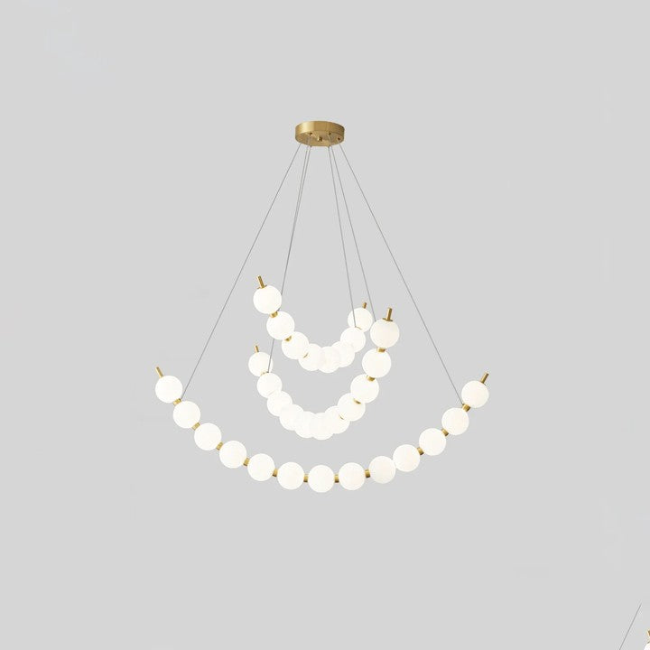 Elegant Pearl-Inspired Acrylic LED Chandelier