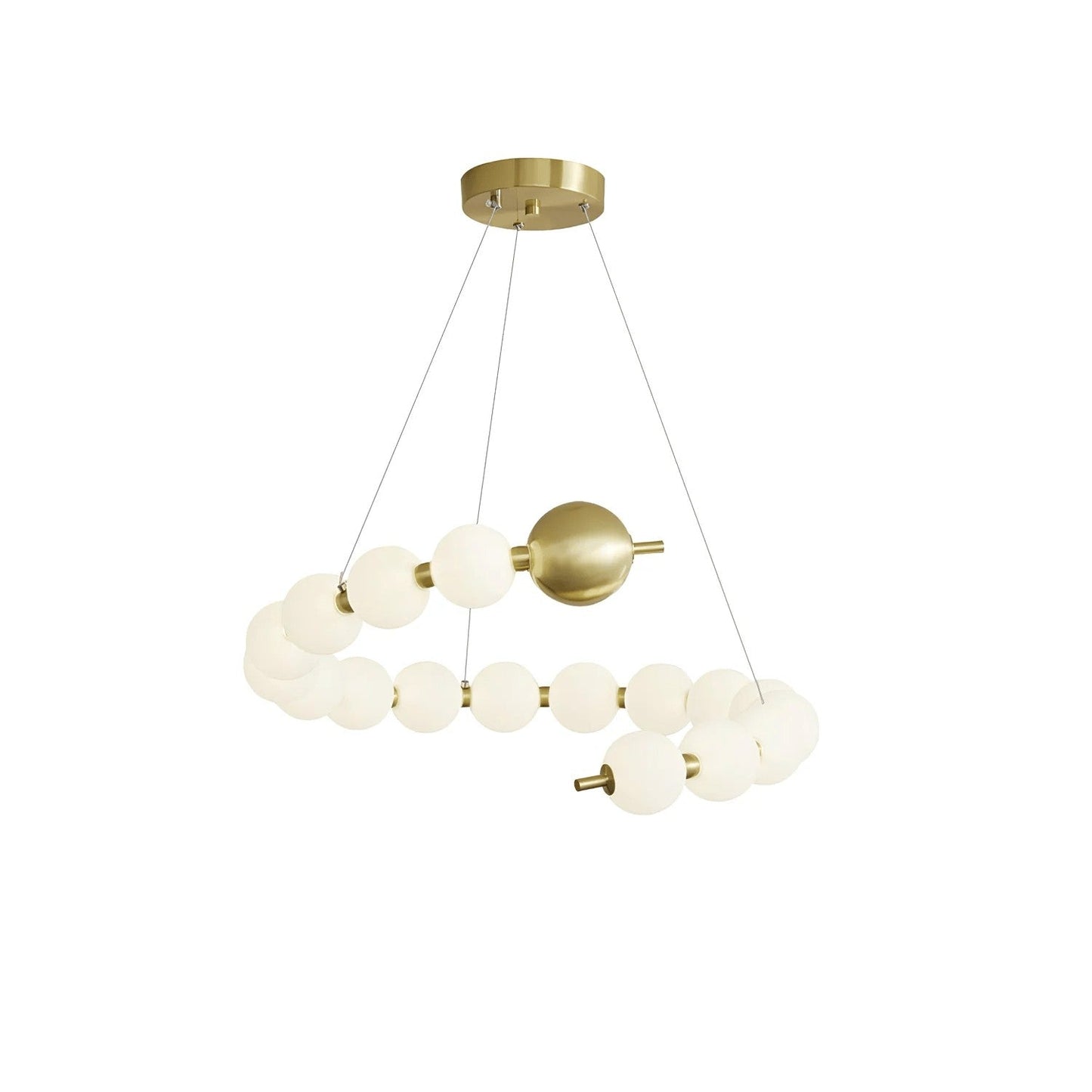 Elegant Pearl-Inspired Acrylic LED Chandelier