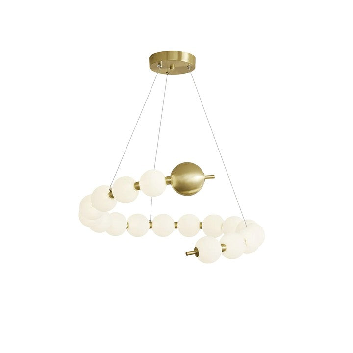 Elegant Pearl-Inspired Acrylic LED Chandelier