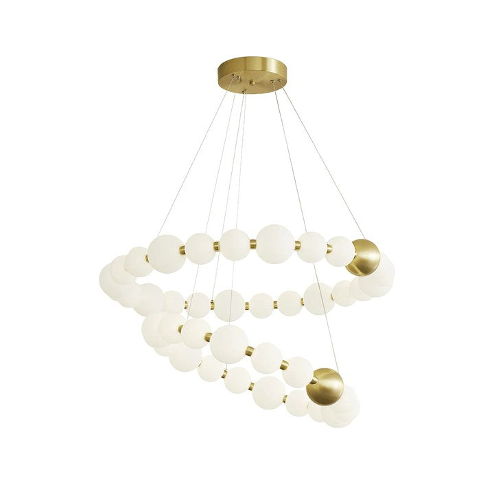 Elegant Pearl-Inspired Acrylic LED Chandelier
