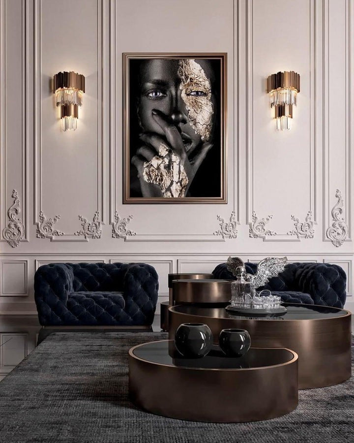 Empire Crystal Wall Sconce - Gold & Stainless Steel