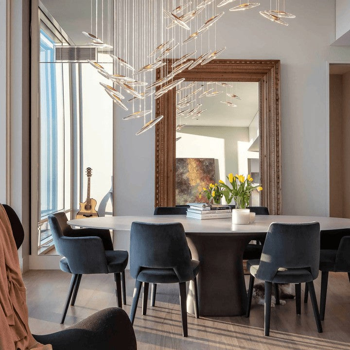 Ethereal LED Crystal Orb Chandelier