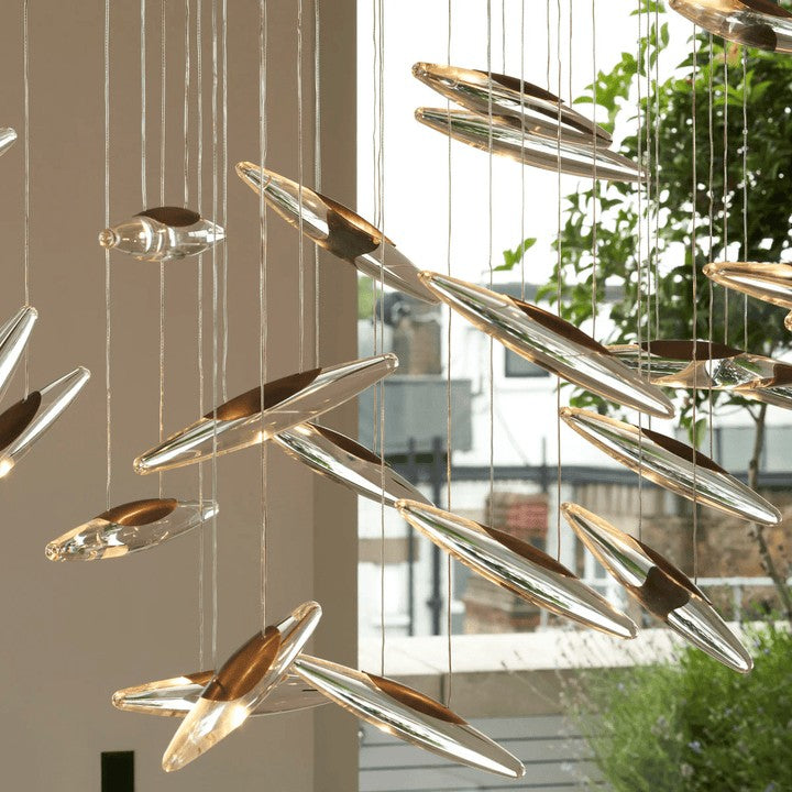 Ethereal LED Crystal Orb Chandelier