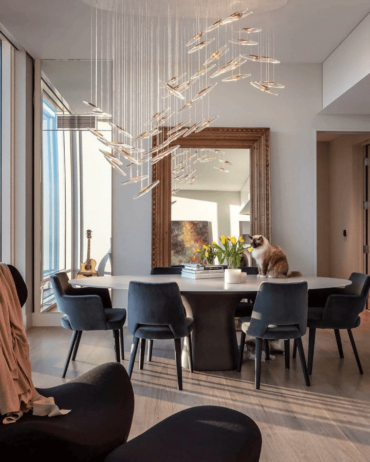 Ethereal LED Crystal Orb Chandelier