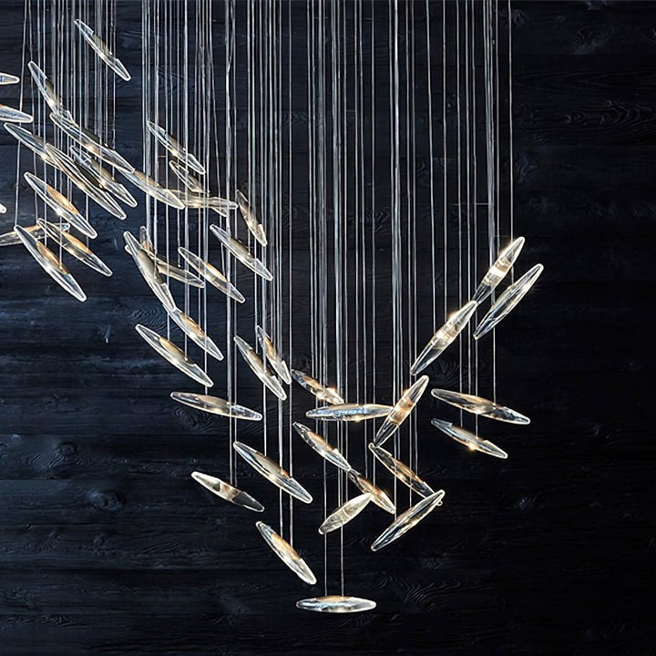 Ethereal LED Crystal Orb Chandelier