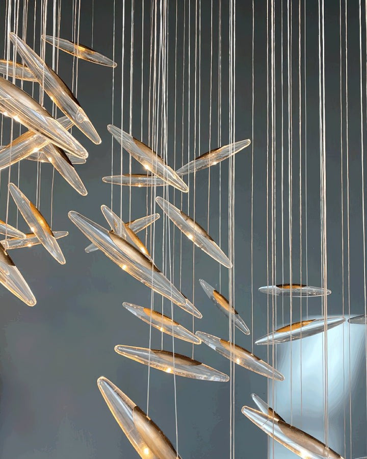 Ethereal LED Crystal Orb Chandelier