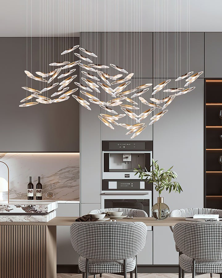 Ethereal LED Crystal Orb Chandelier
