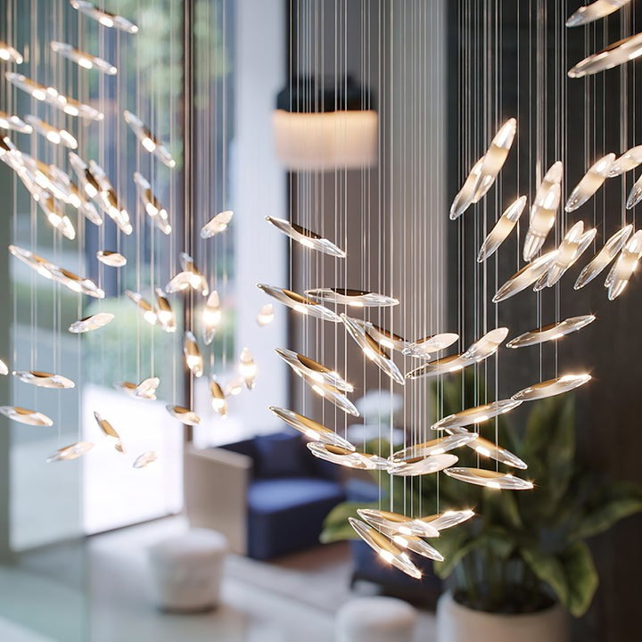 Ethereal LED Crystal Orb Chandelier