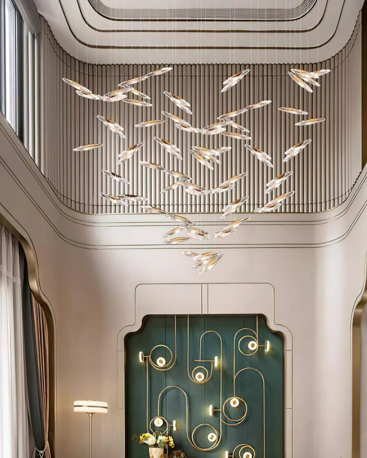 Ethereal LED Crystal Orb Chandelier