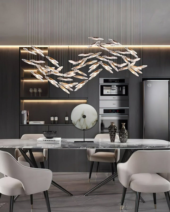 Ethereal LED Crystal Orb Chandelier