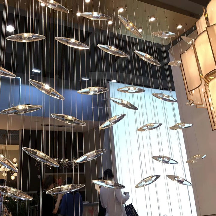 Ethereal LED Crystal Orb Chandelier