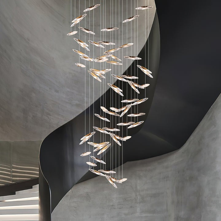 Ethereal LED Crystal Orb Chandelier