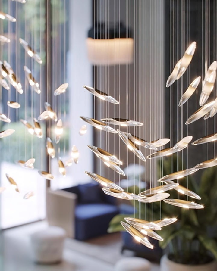 Ethereal LED Crystal Orb Chandelier