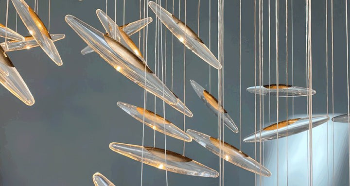 Ethereal LED Crystal Orb Chandelier