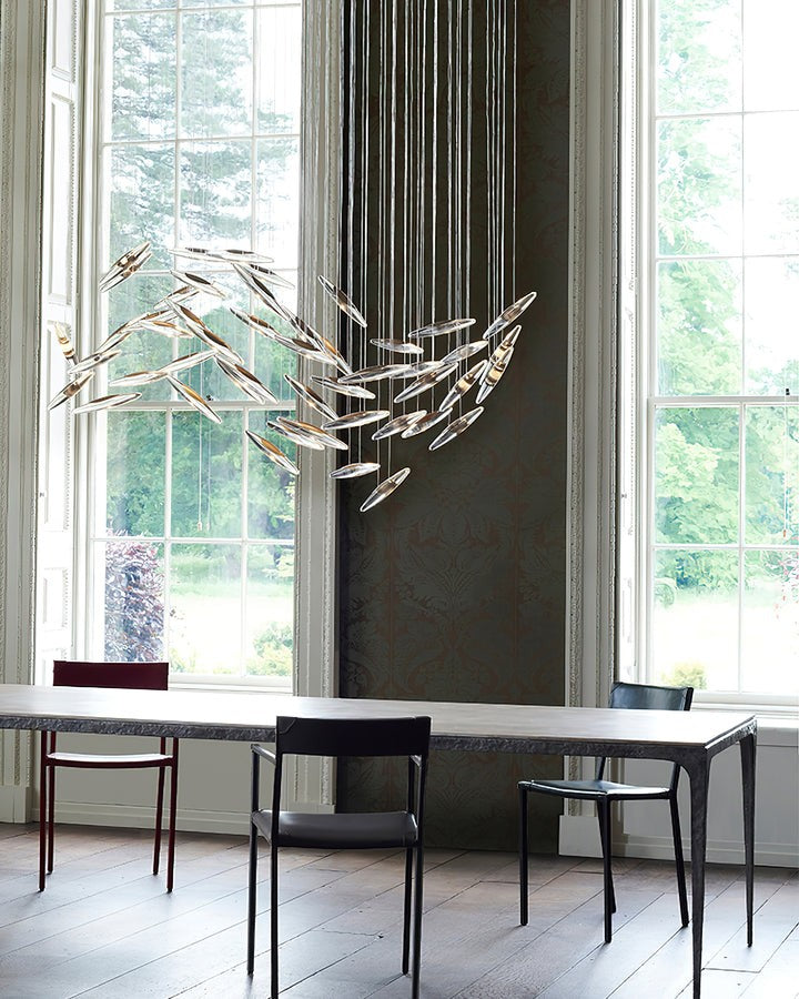 Ethereal LED Crystal Orb Chandelier