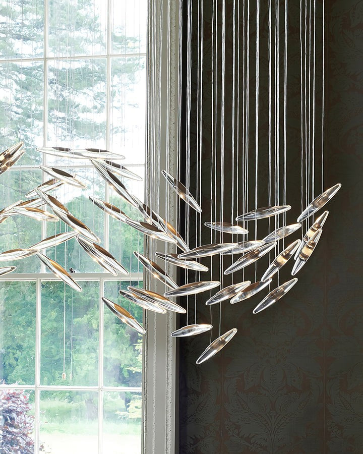 Ethereal LED Crystal Orb Chandelier