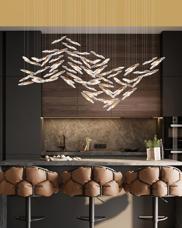 Ethereal LED Crystal Orb Chandelier