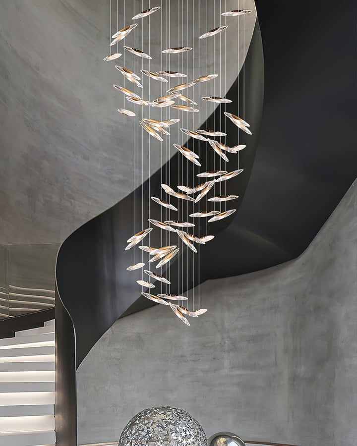 Ethereal LED Crystal Orb Chandelier