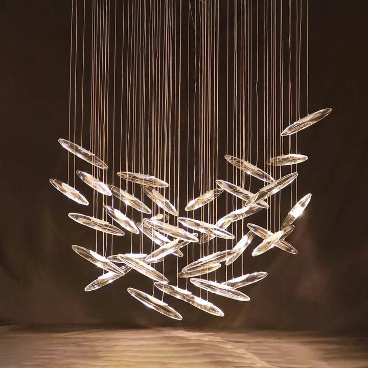 Ethereal LED Crystal Orb Chandelier