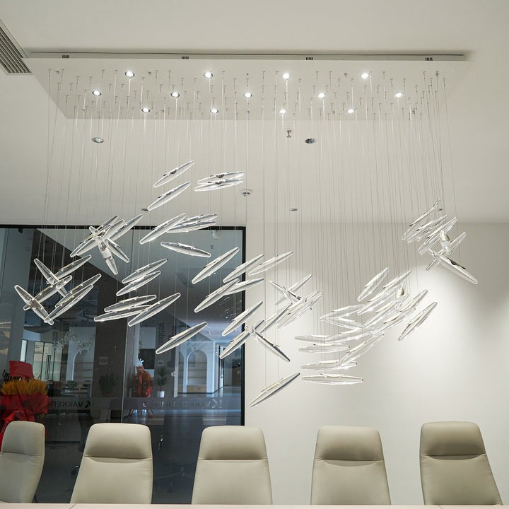 Ethereal LED Crystal Orb Chandelier