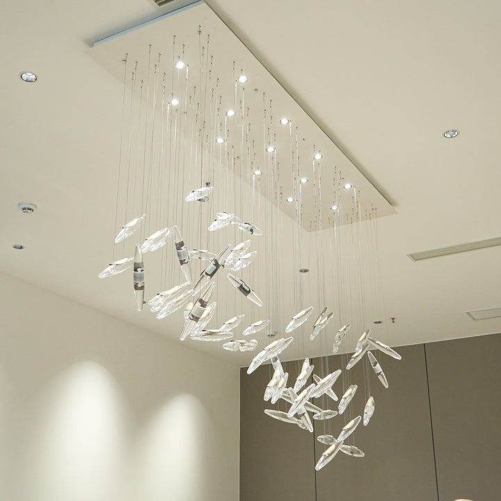 Ethereal LED Crystal Orb Chandelier